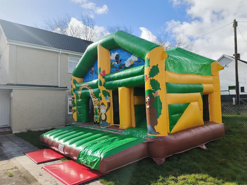 Jungle Bouncy Castle with Slide