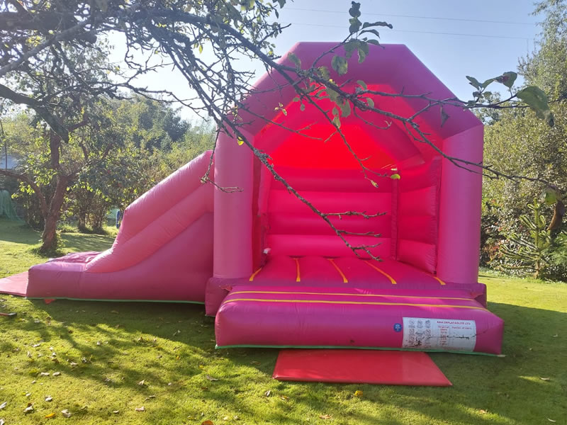 Pink Bouncy Castle with Slide