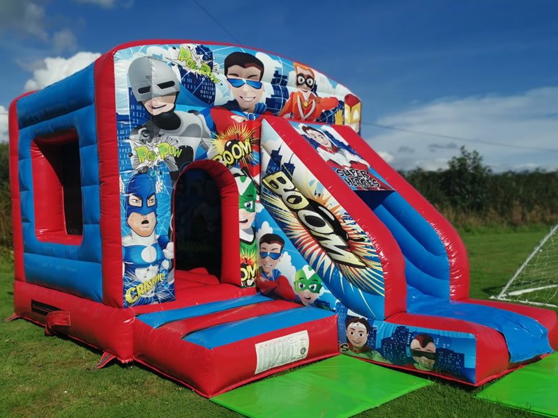 Superhero Combo Bouncy Castle Hire Wales