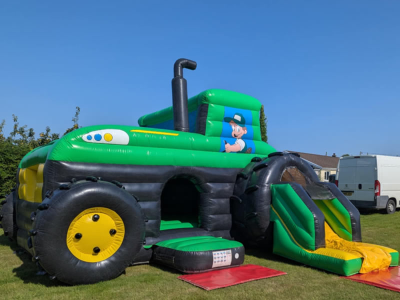 Tractor Bouncy Castle Slide Combo