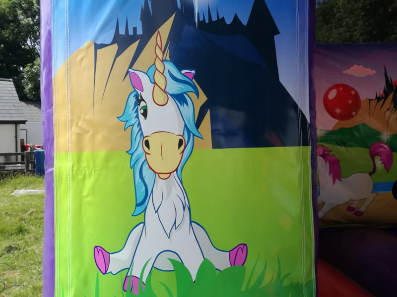 Unicorn Disco Bouncy Castle with Lights and Speaker