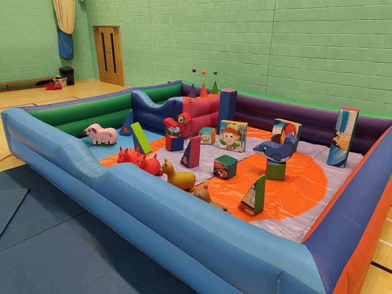 Blue Inflatable Soft Play Surround Hire Wales